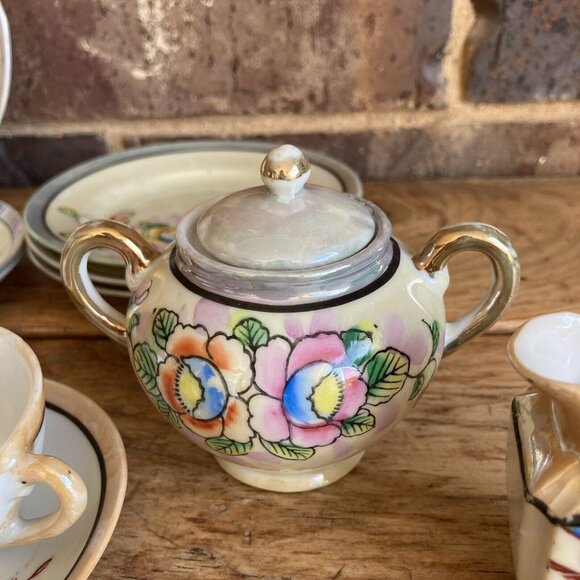 VTG Japan Childs LUSTERWARE TEA SET Random Pieces Lot Discoloration - Picture 3 of 16